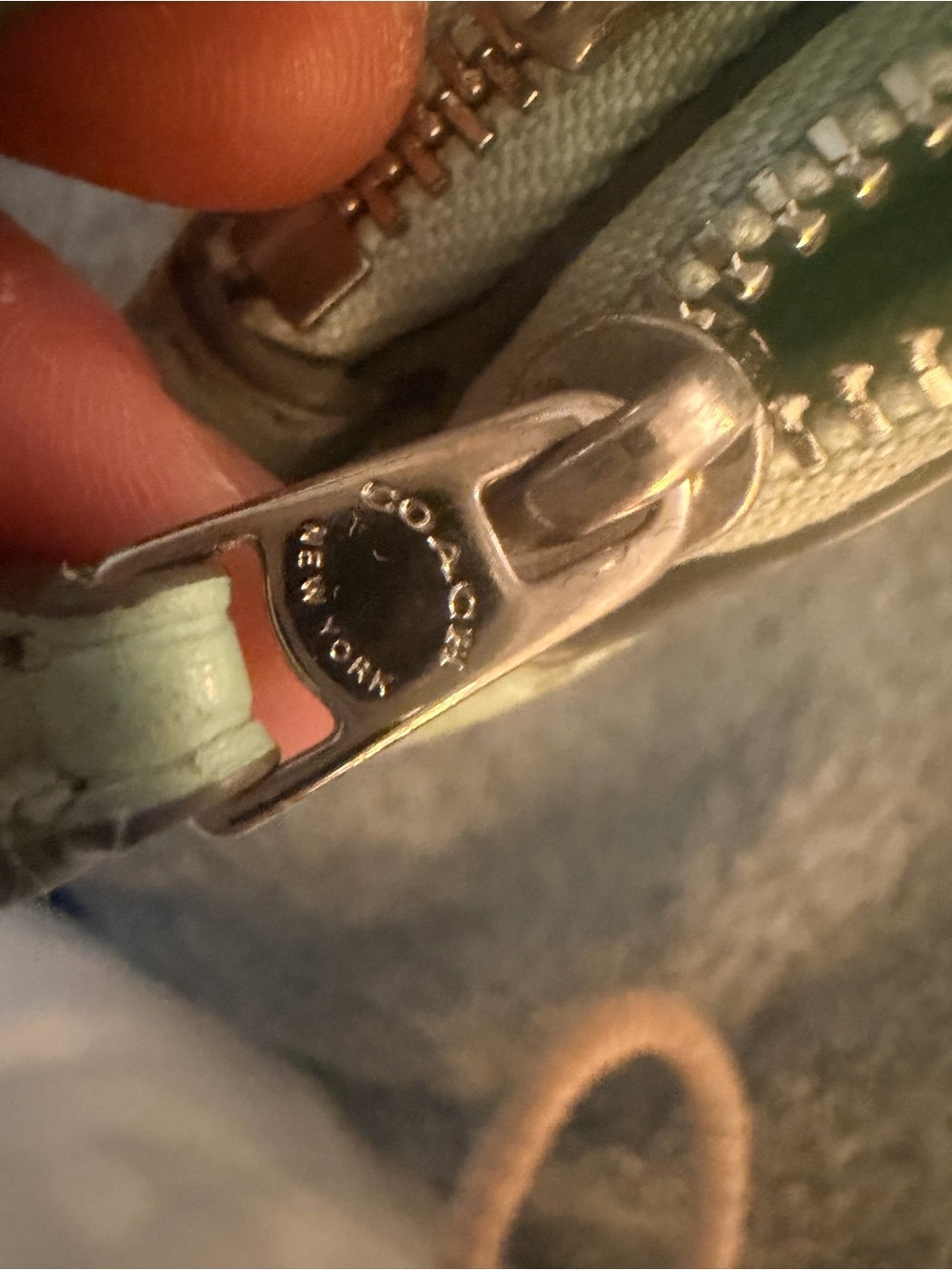 Coach Light Green Mint Leather Wristlet Wallet - Picture 2 of 12